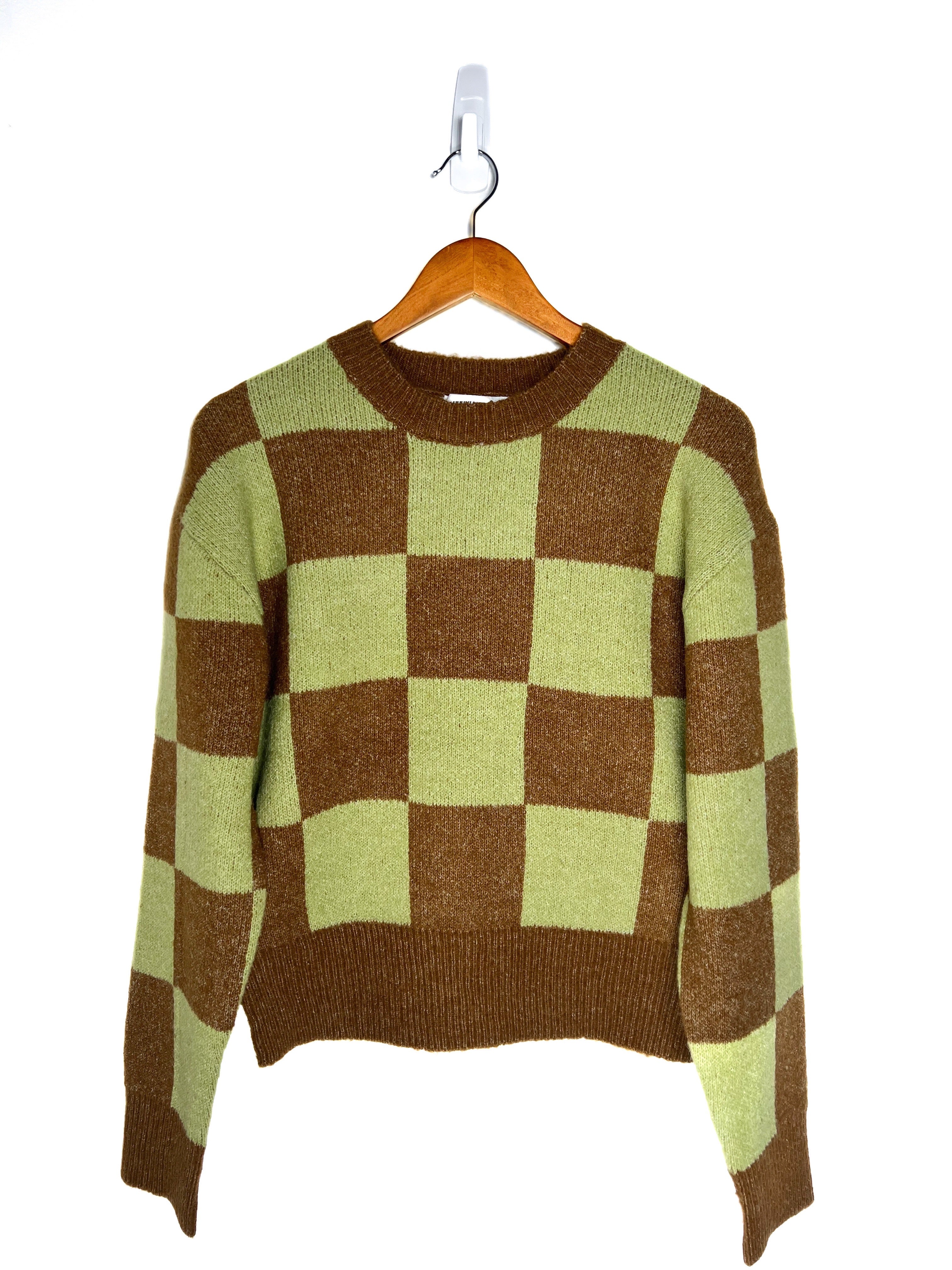 Checkered Sweater │ Cocoa Checkered Sweater – Dilup Store Checkered Sweater │ Cocoa Checkered Sweater – Dilup Store