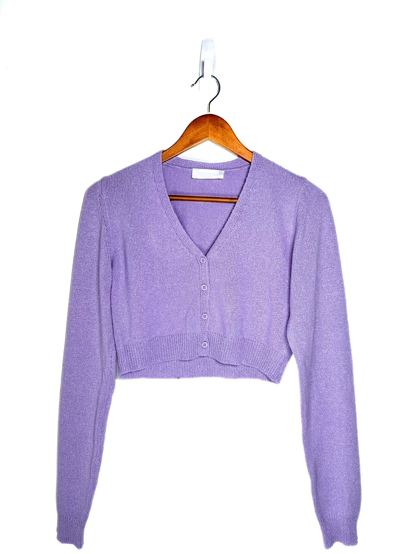 Venice Purple Cropped Cardigan