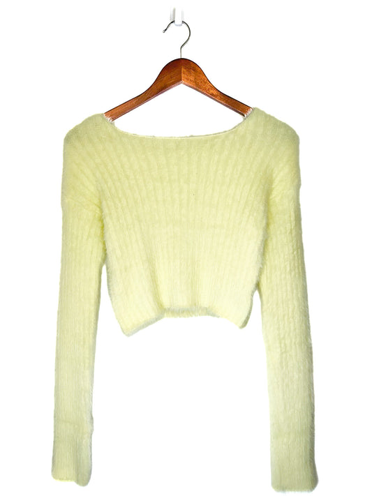 Amelia Fuzzy Crop Sweater